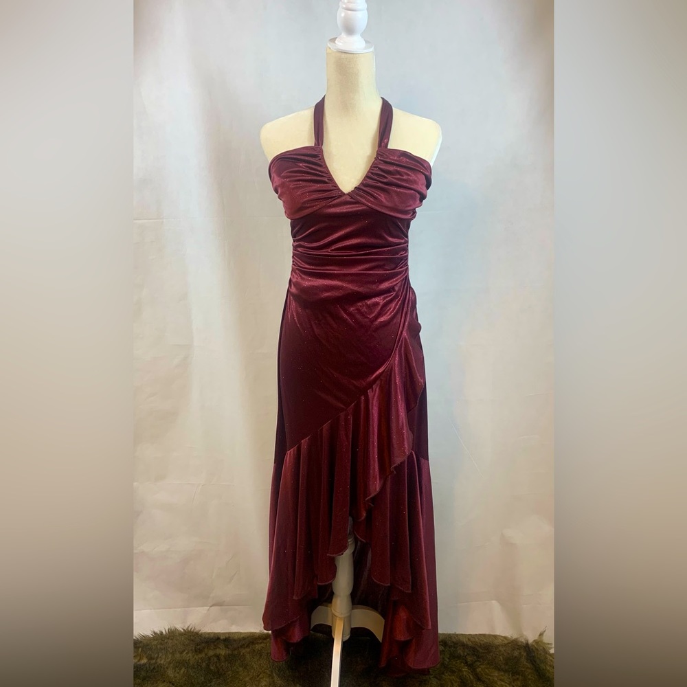 City Triangle Burgundy Maxi Dress